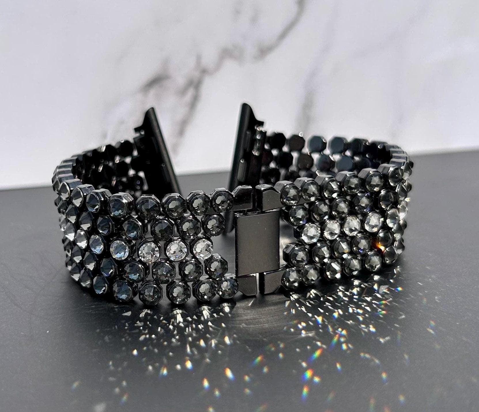 Metal crystal Apple watch band