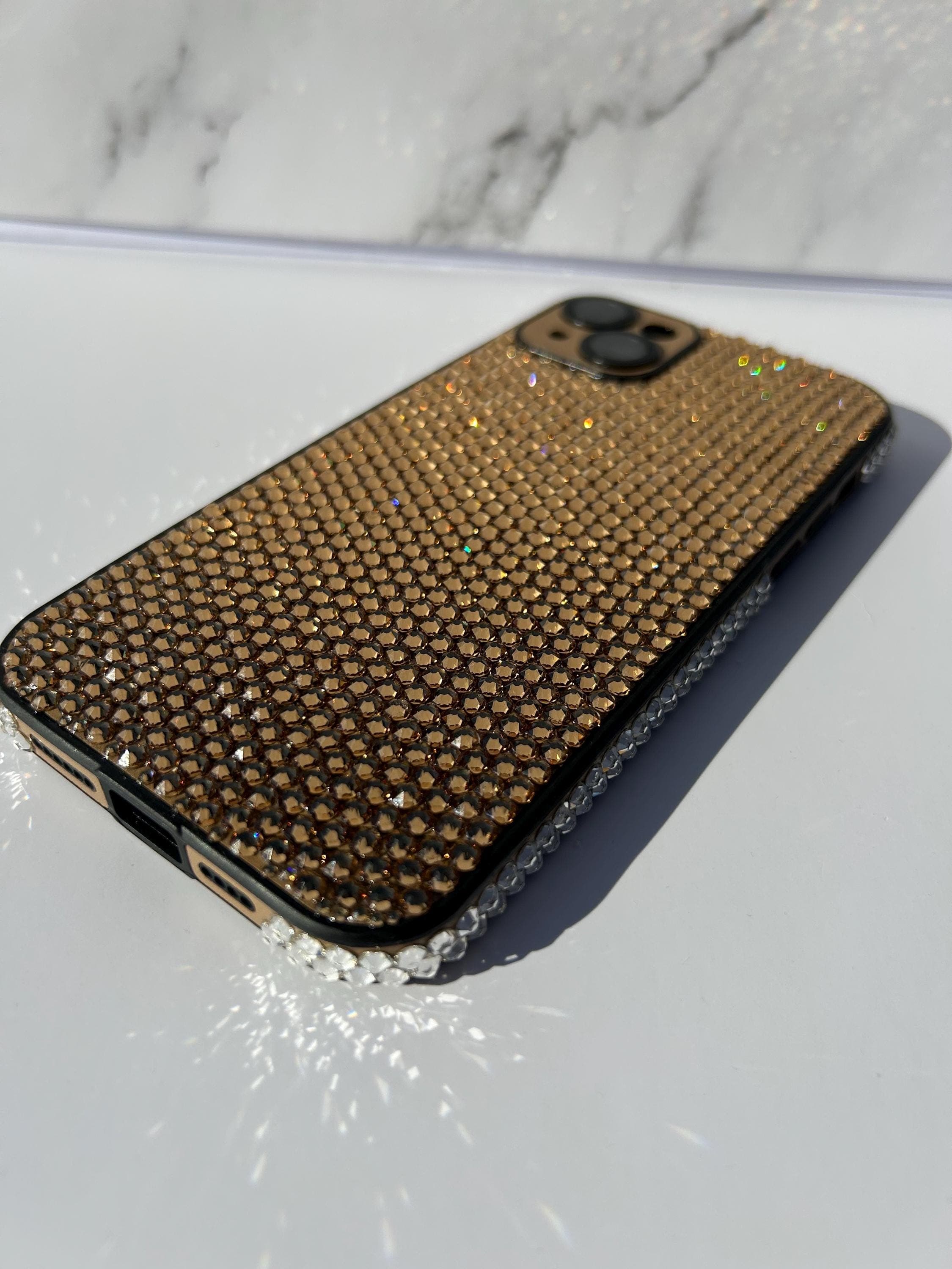 Luxury gold brown iPhone case