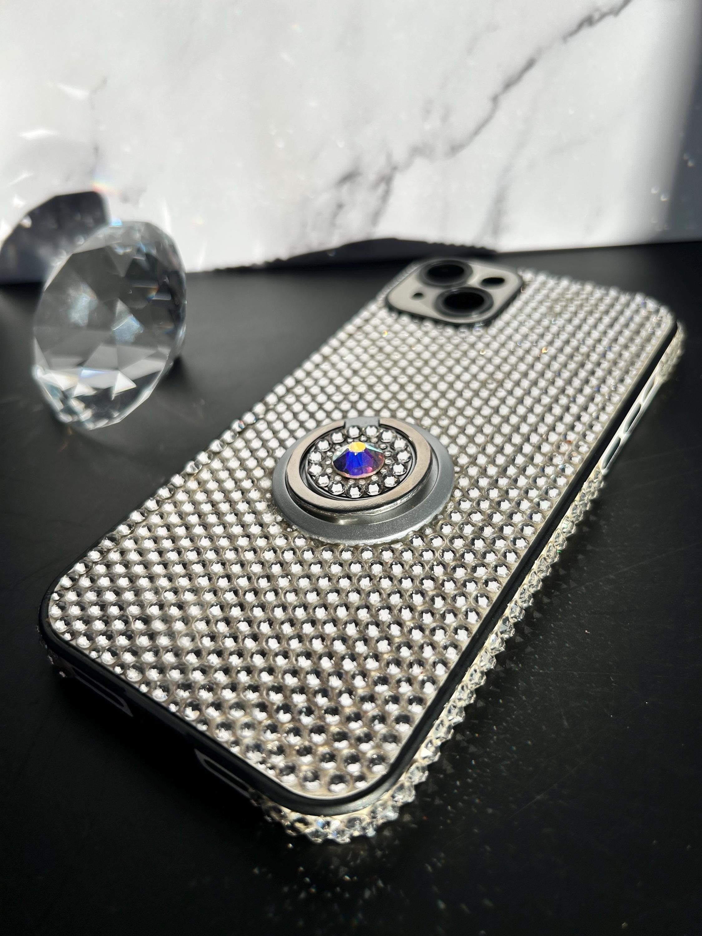 Bling luxury iPhone case with ring holder