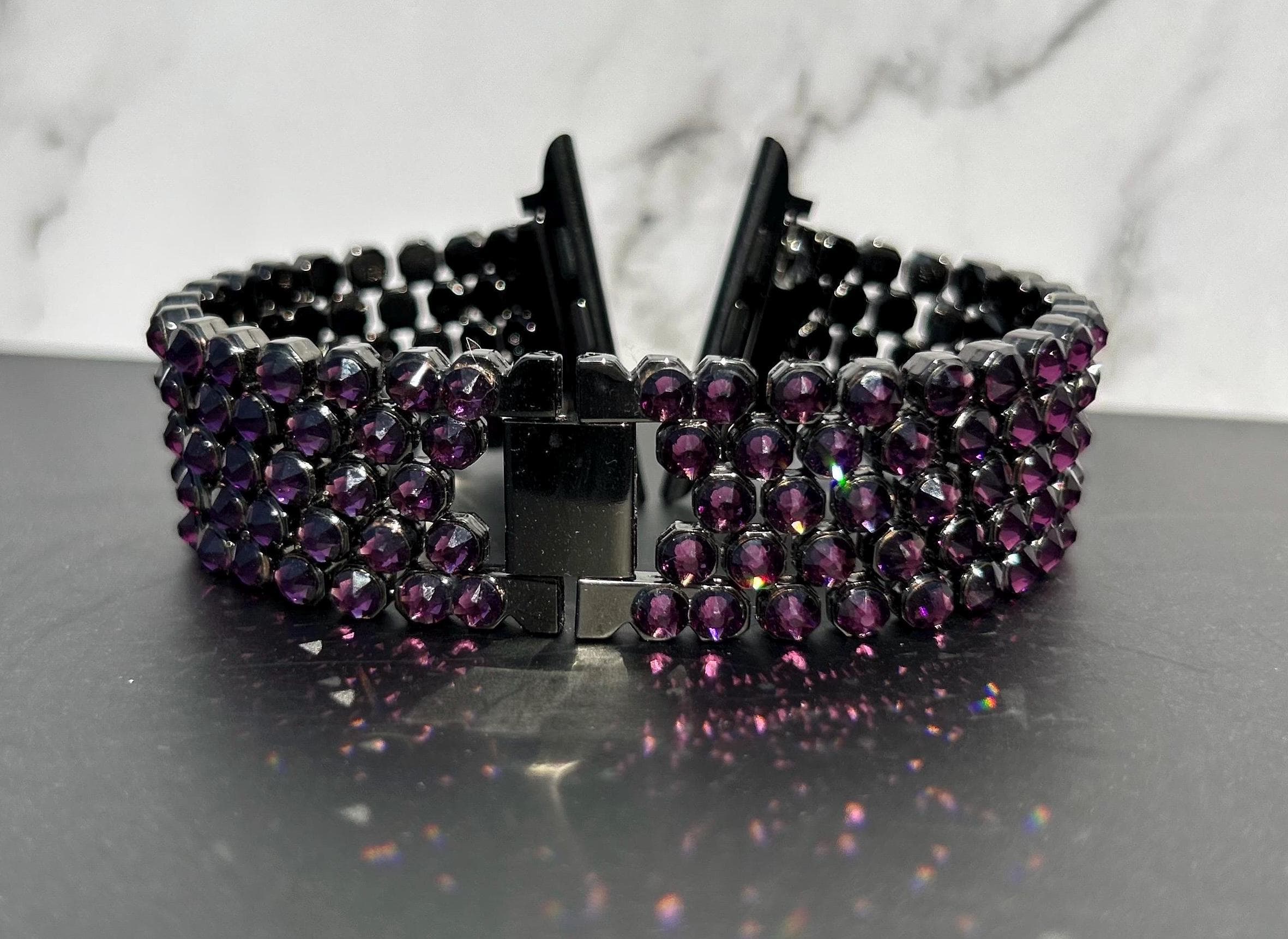 Luxury amethyst Apple watch band