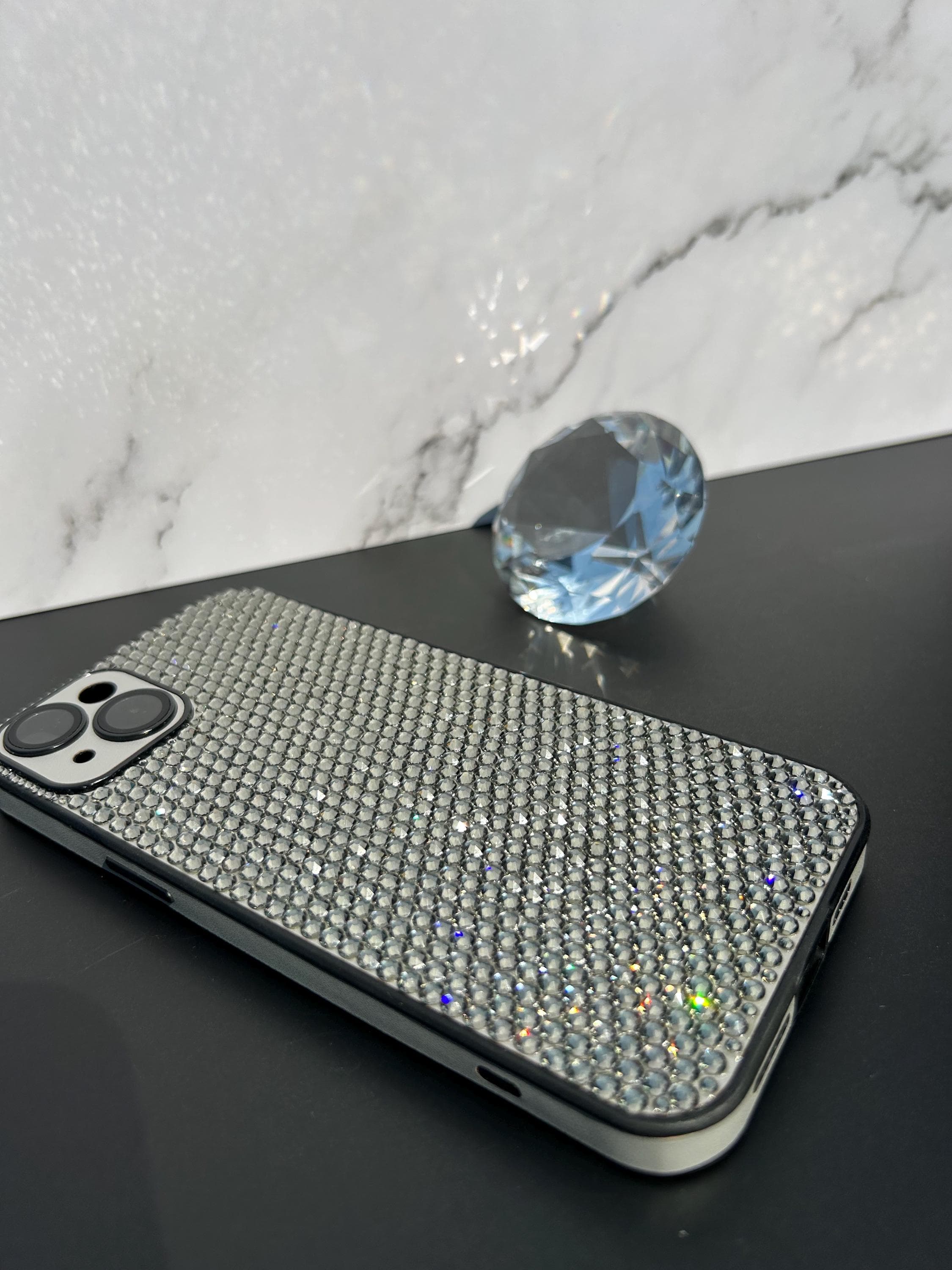 Luxury black diamond crystal iPhone case