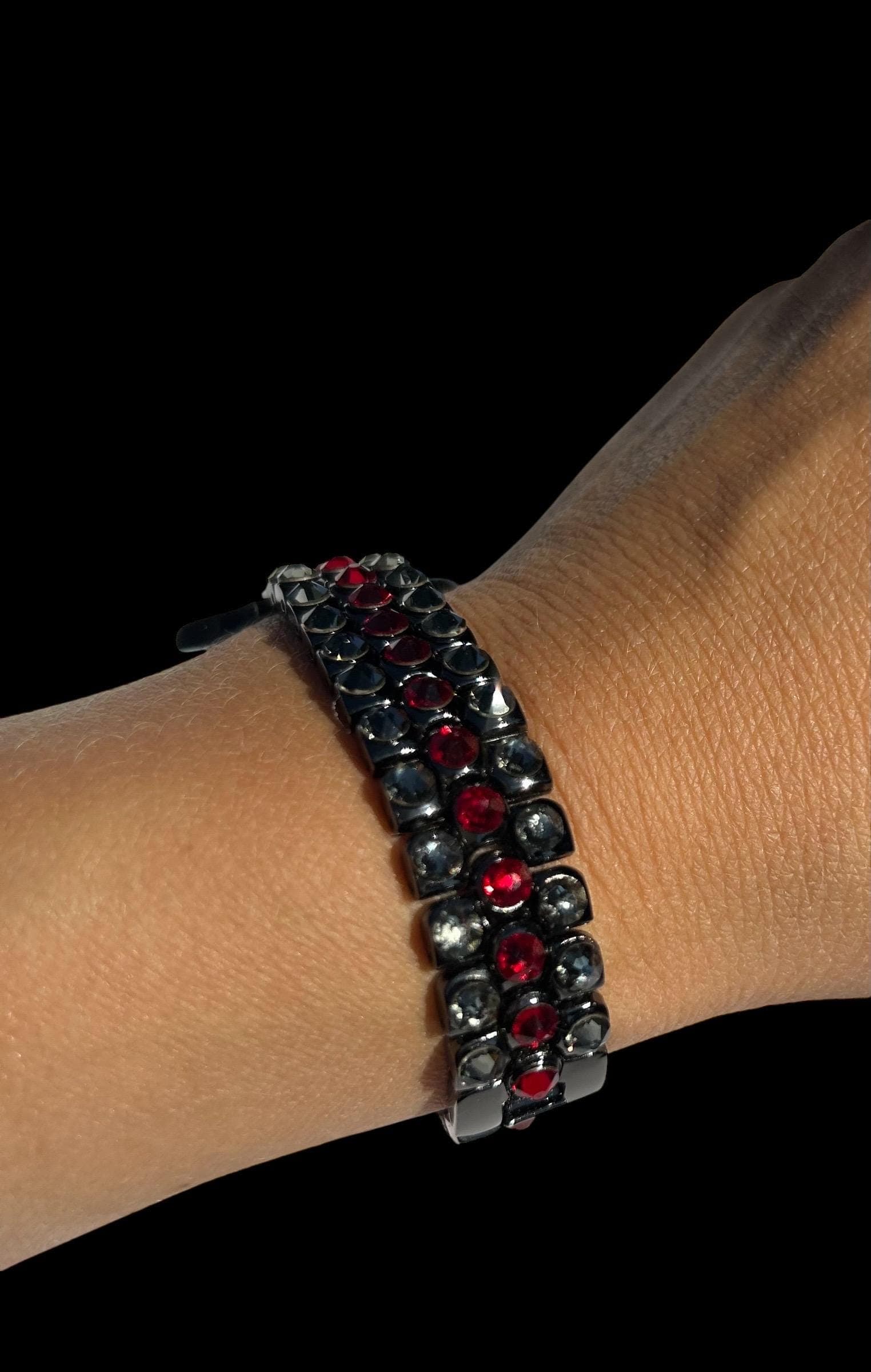 Minimalist Apple watch band with European crystals