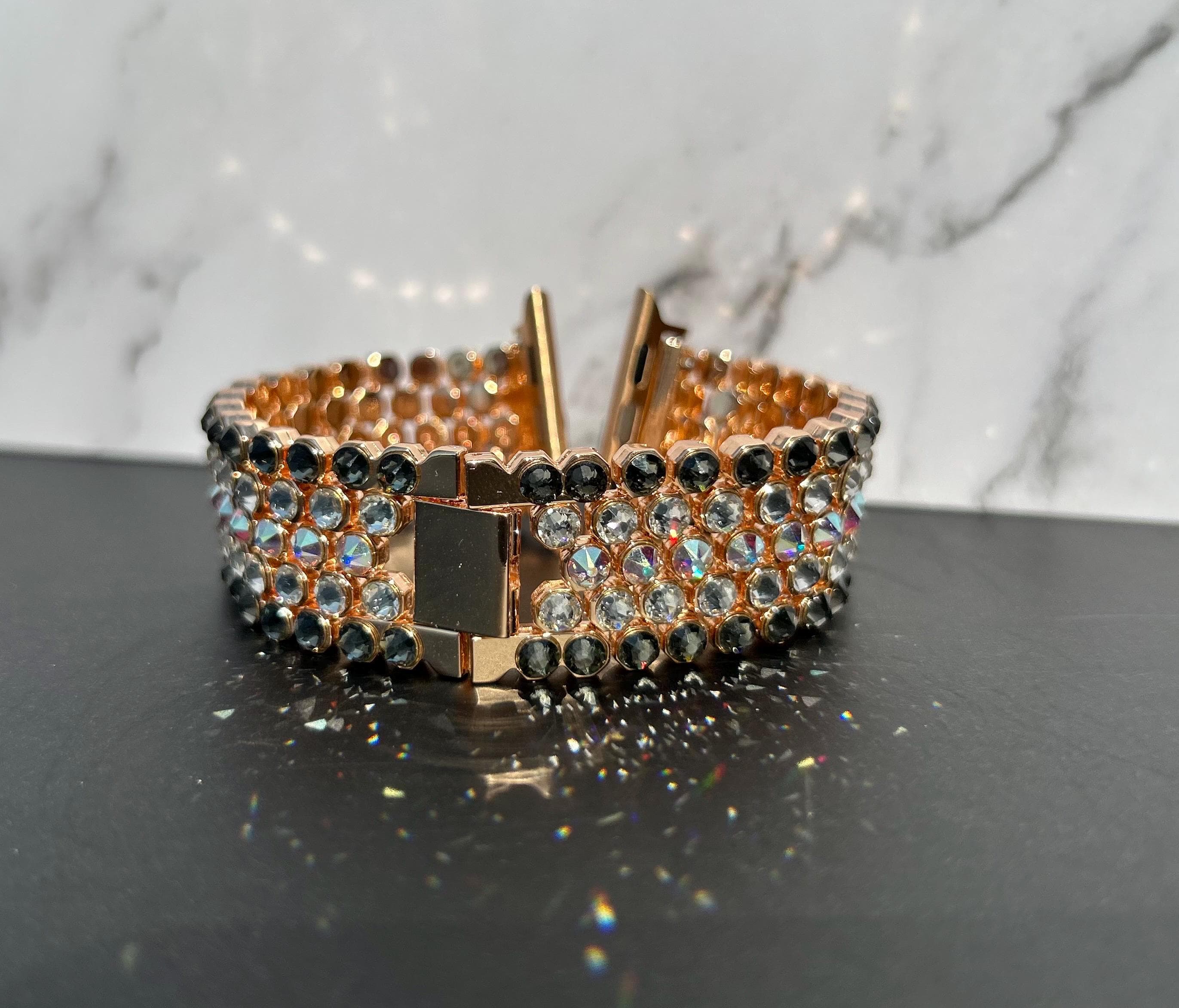 Luxury rose gold Apple watch band
