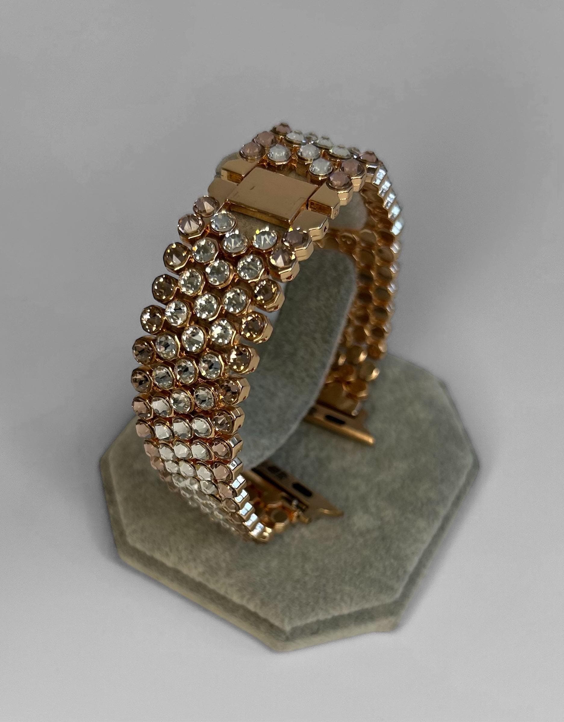 Premium rose gold crystal Apple watch band